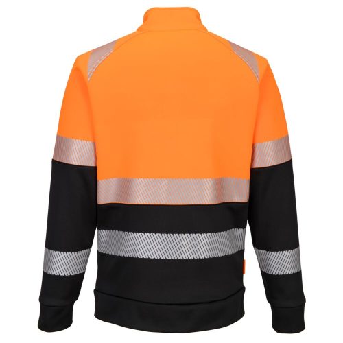 Portwest DX4 Hi-Vis Class 1 funnel nyakú cipzáras pulóver
