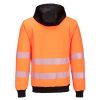 Portwest PW3 Hi-Vis cipzáras kapucnis pulóver