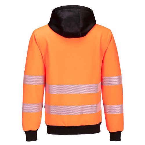 Portwest PW3 Hi-Vis cipzáras kapucnis pulóver