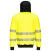 Portwest PW3 Hi-Vis cipzáras kapucnis pulóver